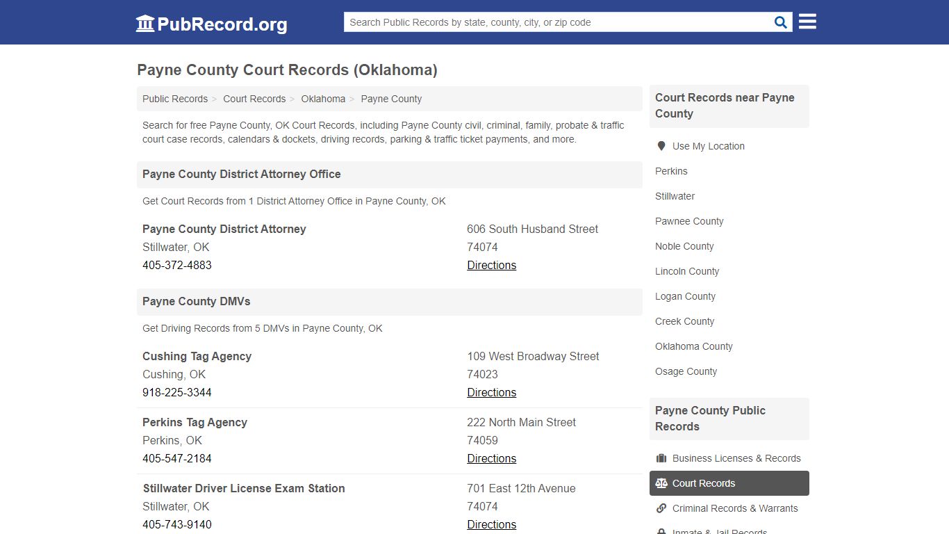 Free Payne County Court Records (Oklahoma Court Records)